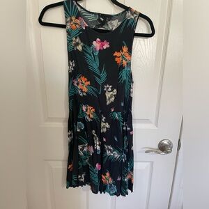 Insight Hawaiian inspired black floral dress size 4